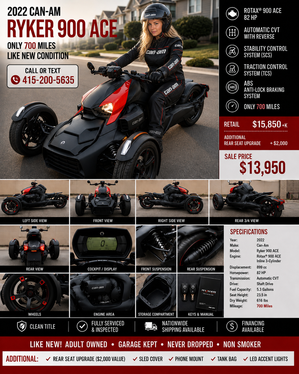 2022 Can-Am Ryker 900 ACE