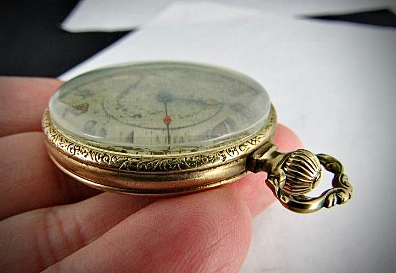 #983 14k GOLD filled 17J POCKET WATCH Illinois 12s "THE AUTOCRAT" Wadsworth WORKS