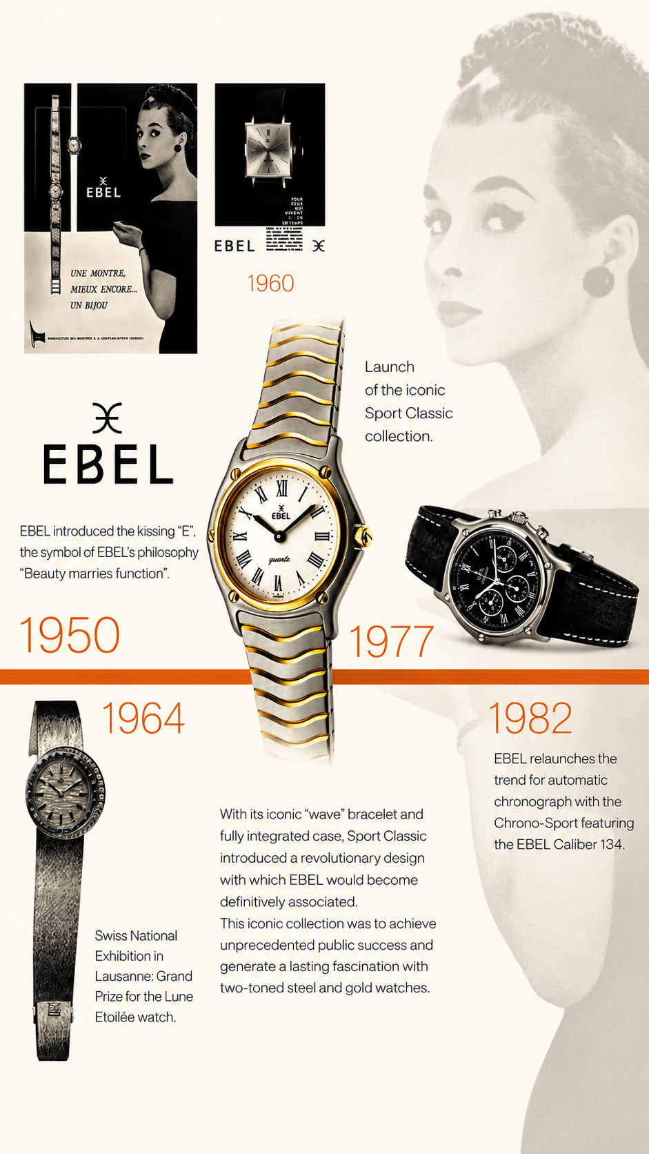 Ebel Primo Zenith 400 Steel Gold 2000s 18K Gold / Steel inv #730