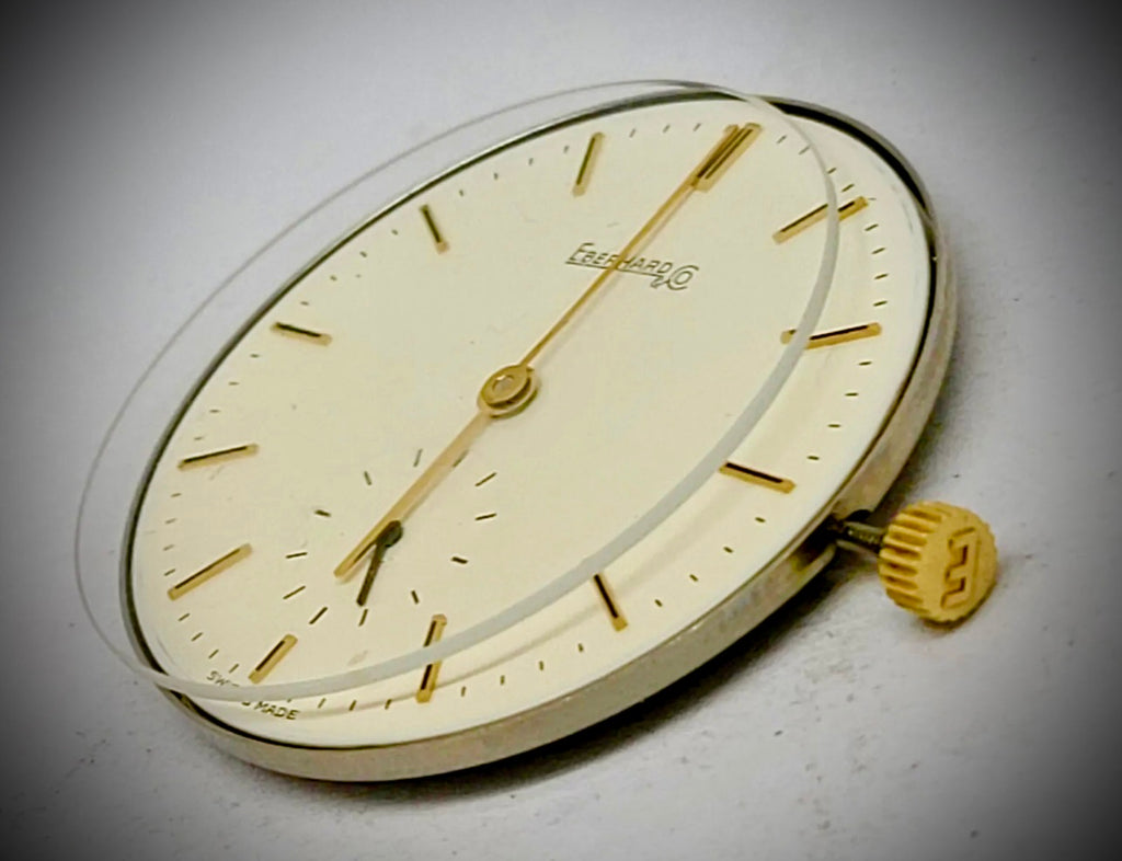 #1168 M EBERHARD MOVEMENT with crystal MANUAL 17 JEWELS MENS 30MM