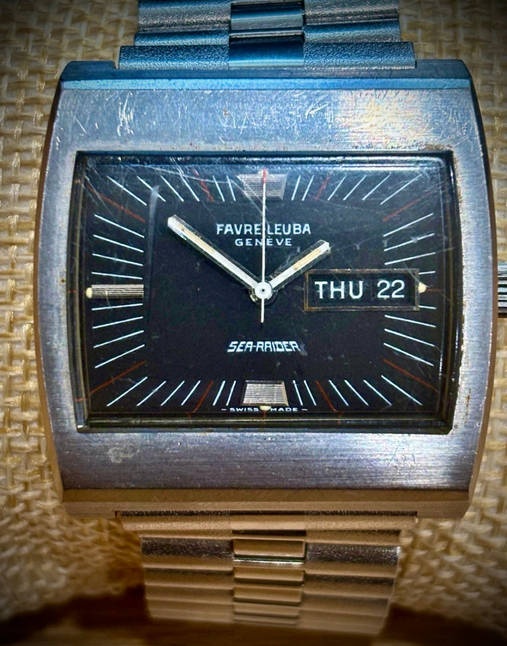 #1373 VINTAGE MEN FAVRE LEUBA SEA RAIDER PARTS DIVERS