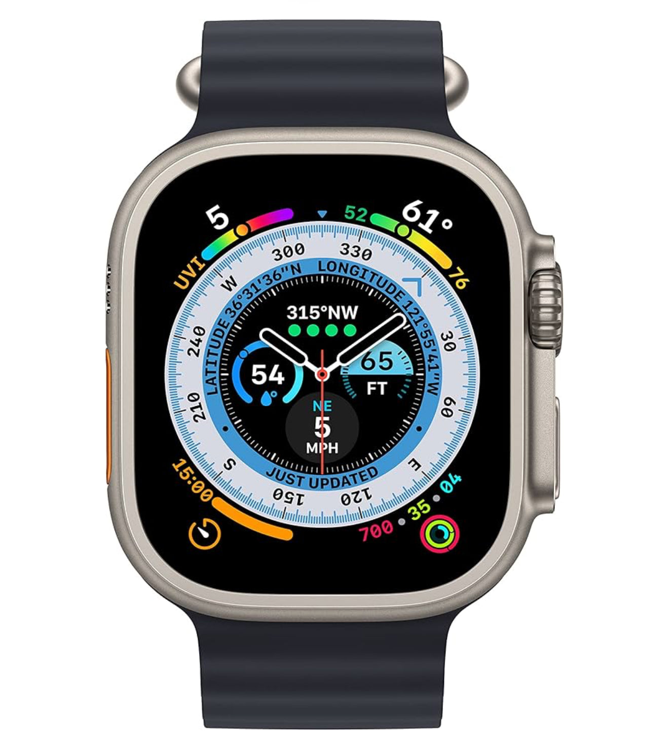 #001 Apple Watch Ultra [GPS + Cellular 49mm] Titanium Case with Midnight Ocean Band, One Size
1K+ bought in past month