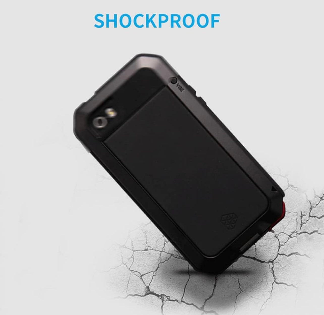 Luxury Doom Armor Life Shock Dropproof Shockproof Metal Aluminum + Silicone Protective Case for iPhone