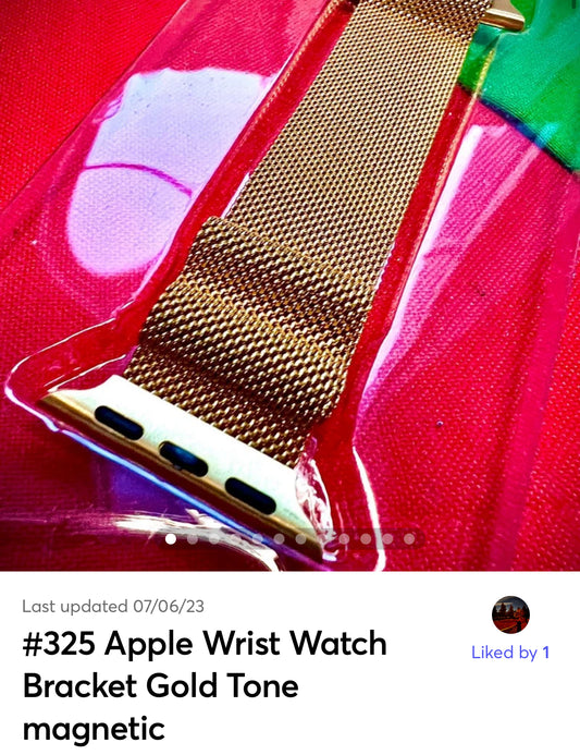 #325 Apple Wrist Watch
Bracket Gold Tone Magnetic