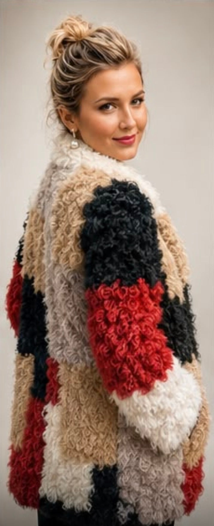 MARNI REVERSIBLE COLOR-BLOCK SHEARLING COAT — RARE FIND — MADE IN ITALY