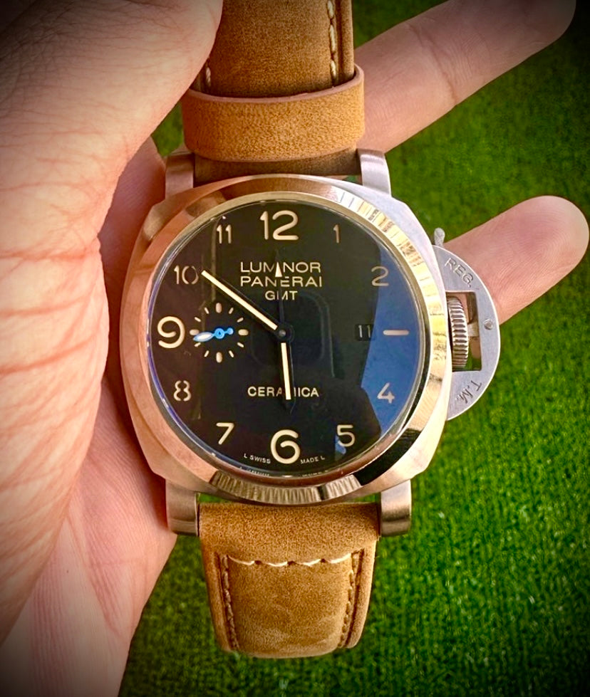 #990 Luminor Panerai GMT ceramica officine Automatic stainless steel 300 meter