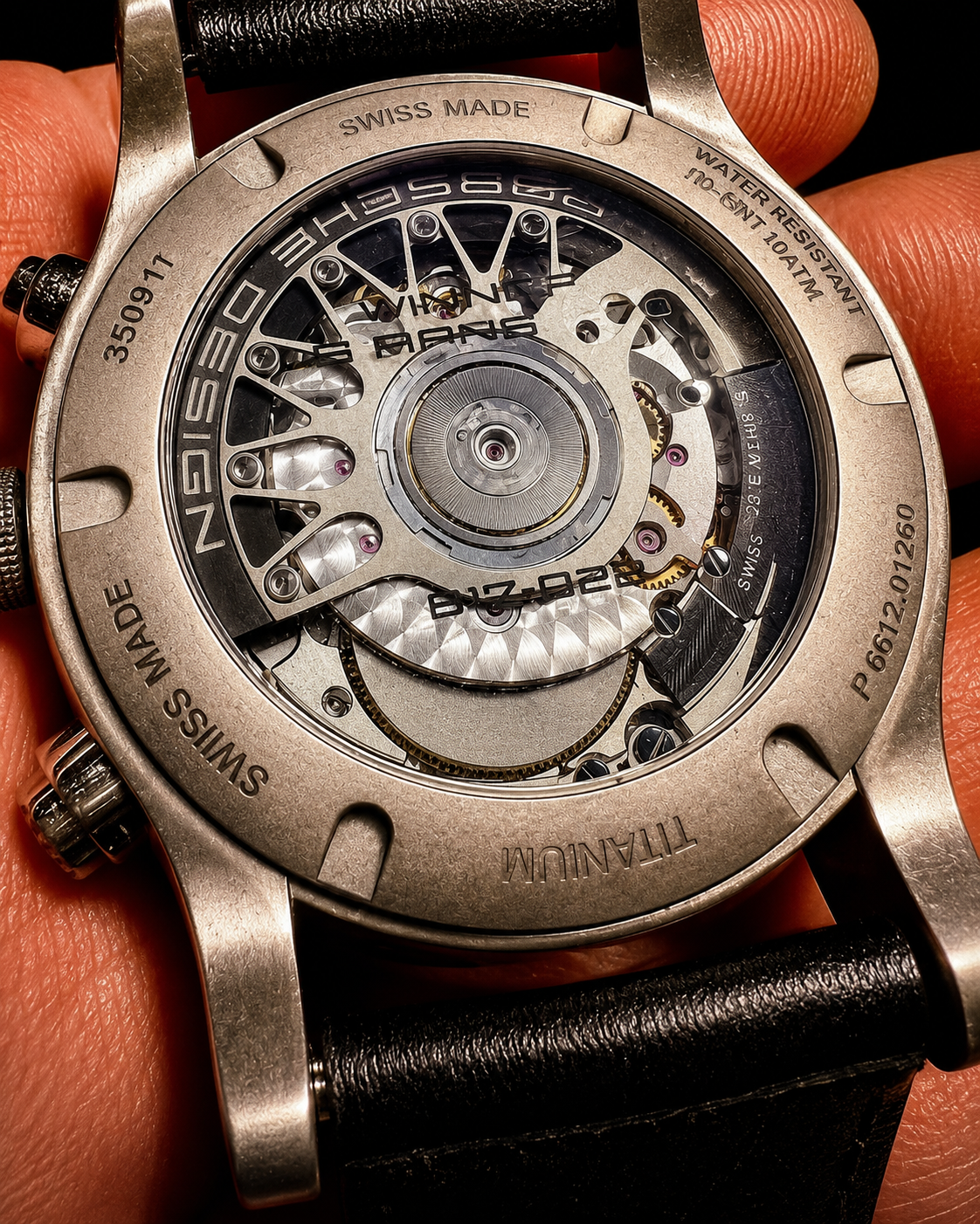 #616 Porsche Design P6612 Dashboard Chronograph Limited Edition Titanium Swiss Automatic case 42mm Lugs 22mmHighly Collectable Titanium watch car 23 winner of 1970 Lemont