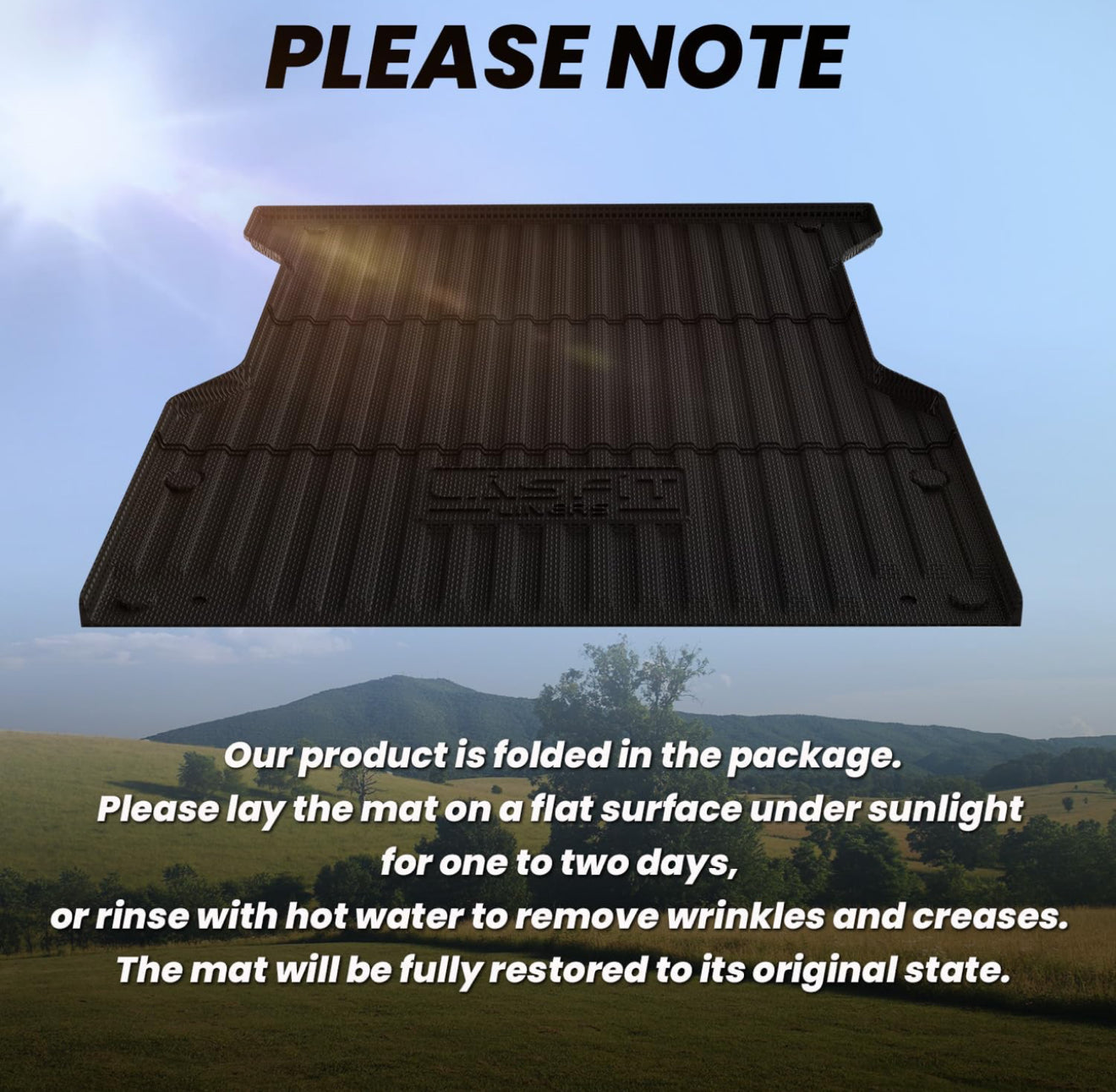 LASFIT Bed Mat for Toyota Tacoma 2024 2025 Truck Bed (6ft,6'Bed), All Weather 6 ft Car Bed Liner for Toyota Tacoma Accessories, TPE Heavy Duty Trunk Mat&Cargo Liner, Black