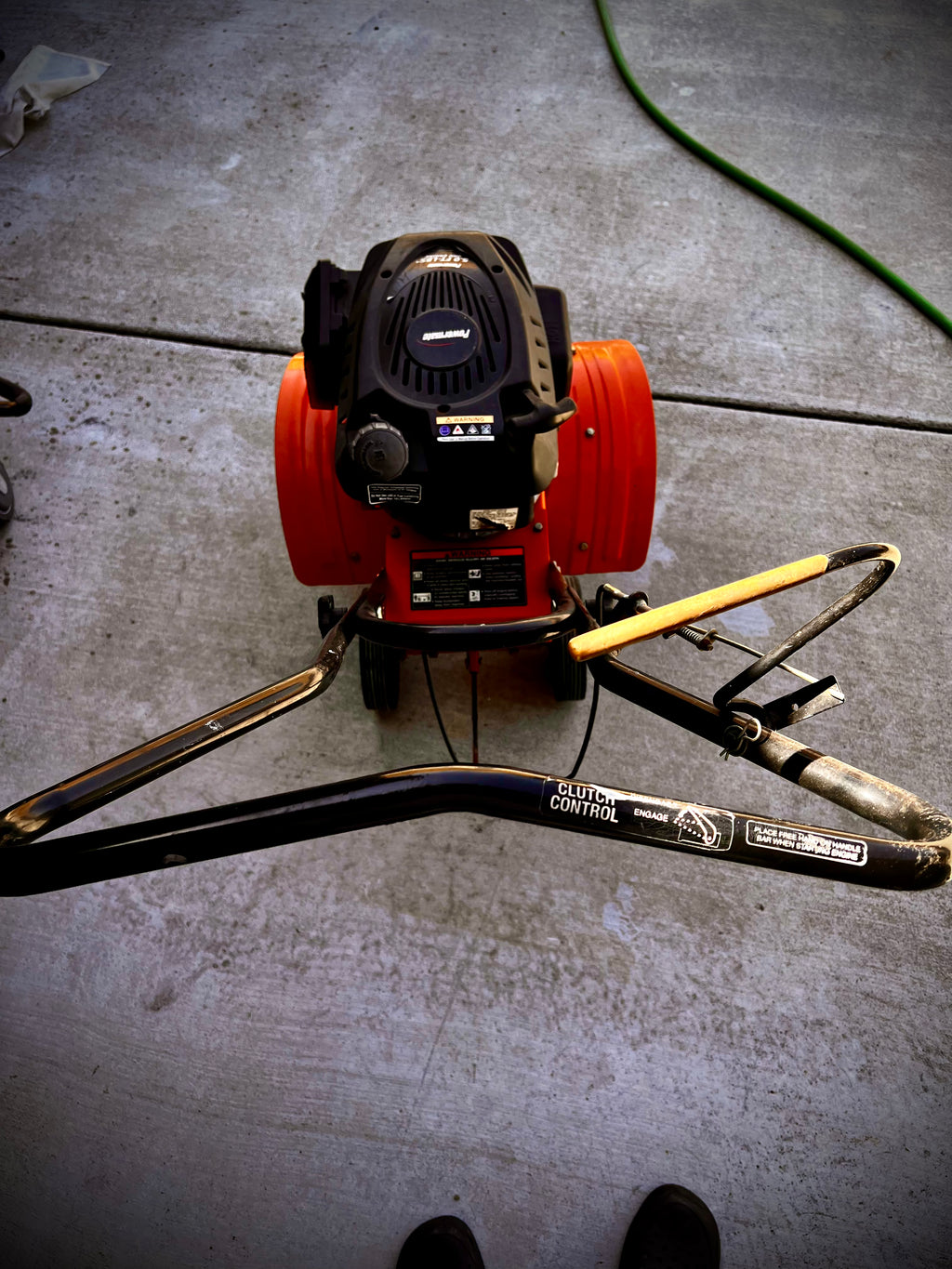 Powermate 5.0 FT-LBS orange Tiller FRONT TINE TILLER Model # PFTT142 PFTT142.1