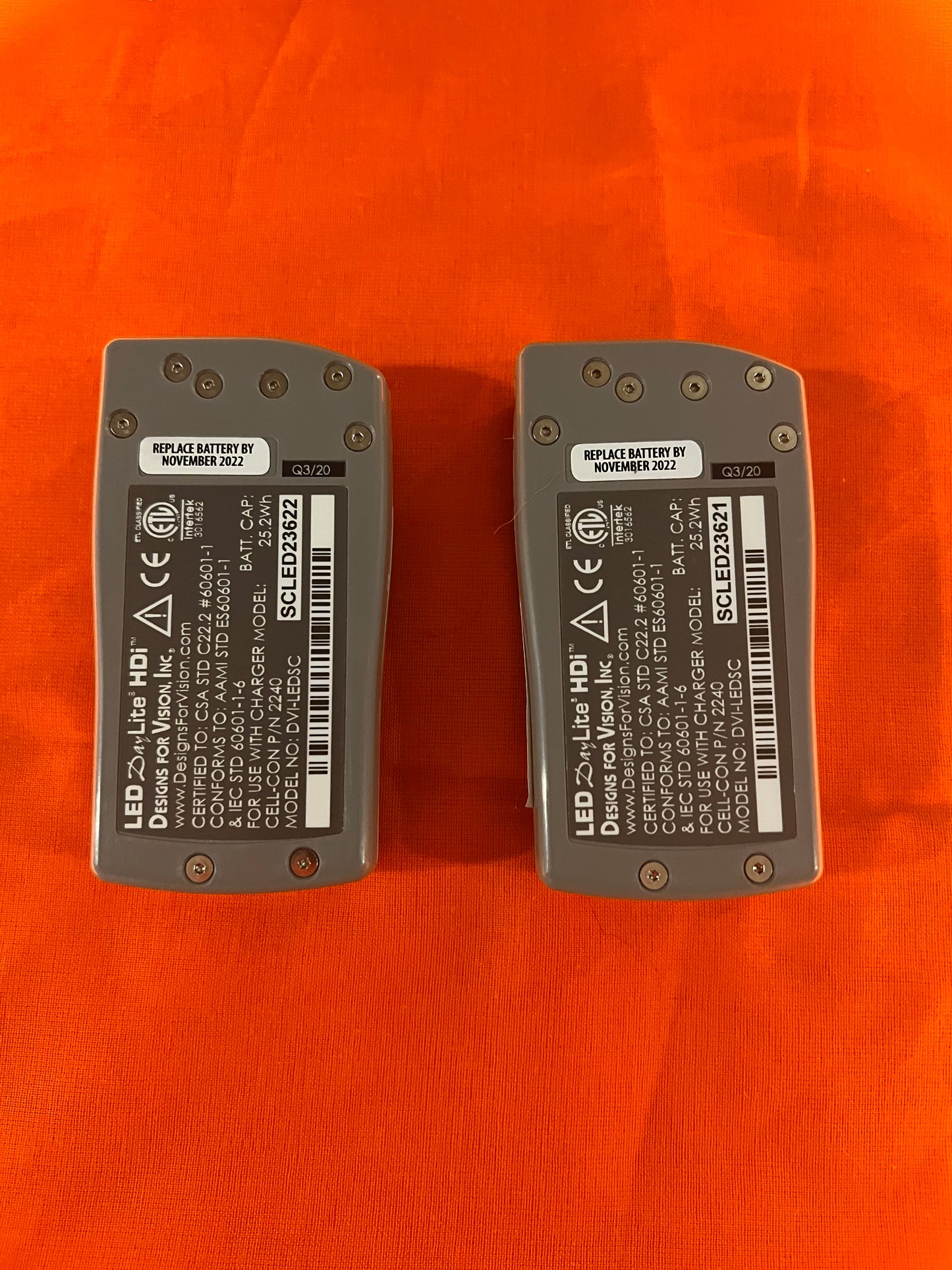 New TWO (2) Design for vision LED DayLite' HDi™ Dental surgical battery module 3 years warranty Reserved for Julian in Columbia sold