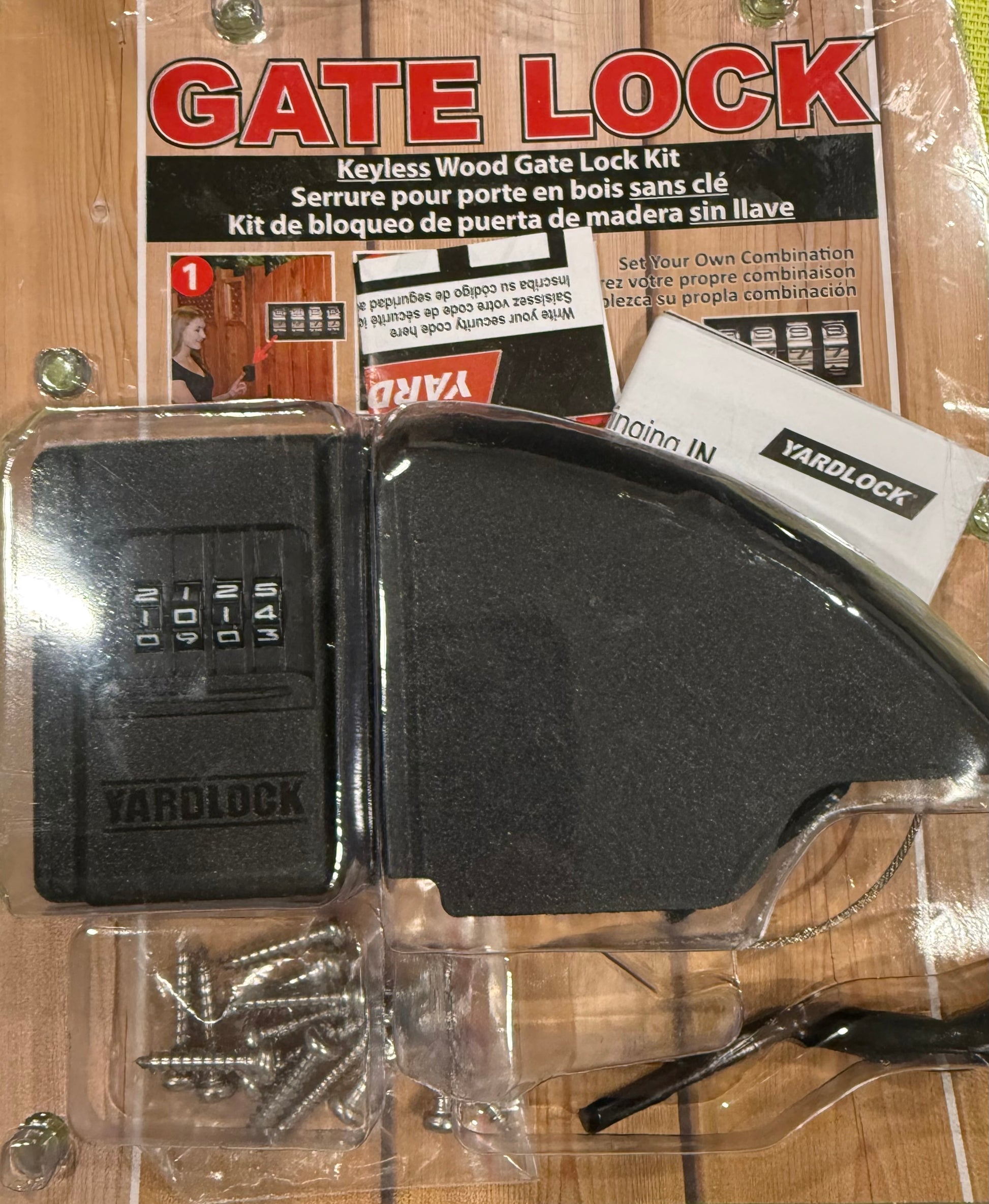 Gate Lock – Secure Keyless Fence Lock and Latch with 2-Way Access – Strong Durable System for Theft Prevention and Home Security, Easy Installation on Wood or Vinyl GatesFences (Regular – 1-Pack)