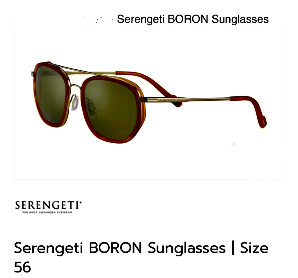 Serengeti Boron Ss525003 Light Gold - Orange Tortoise  555 Mm.  Brand New In Box