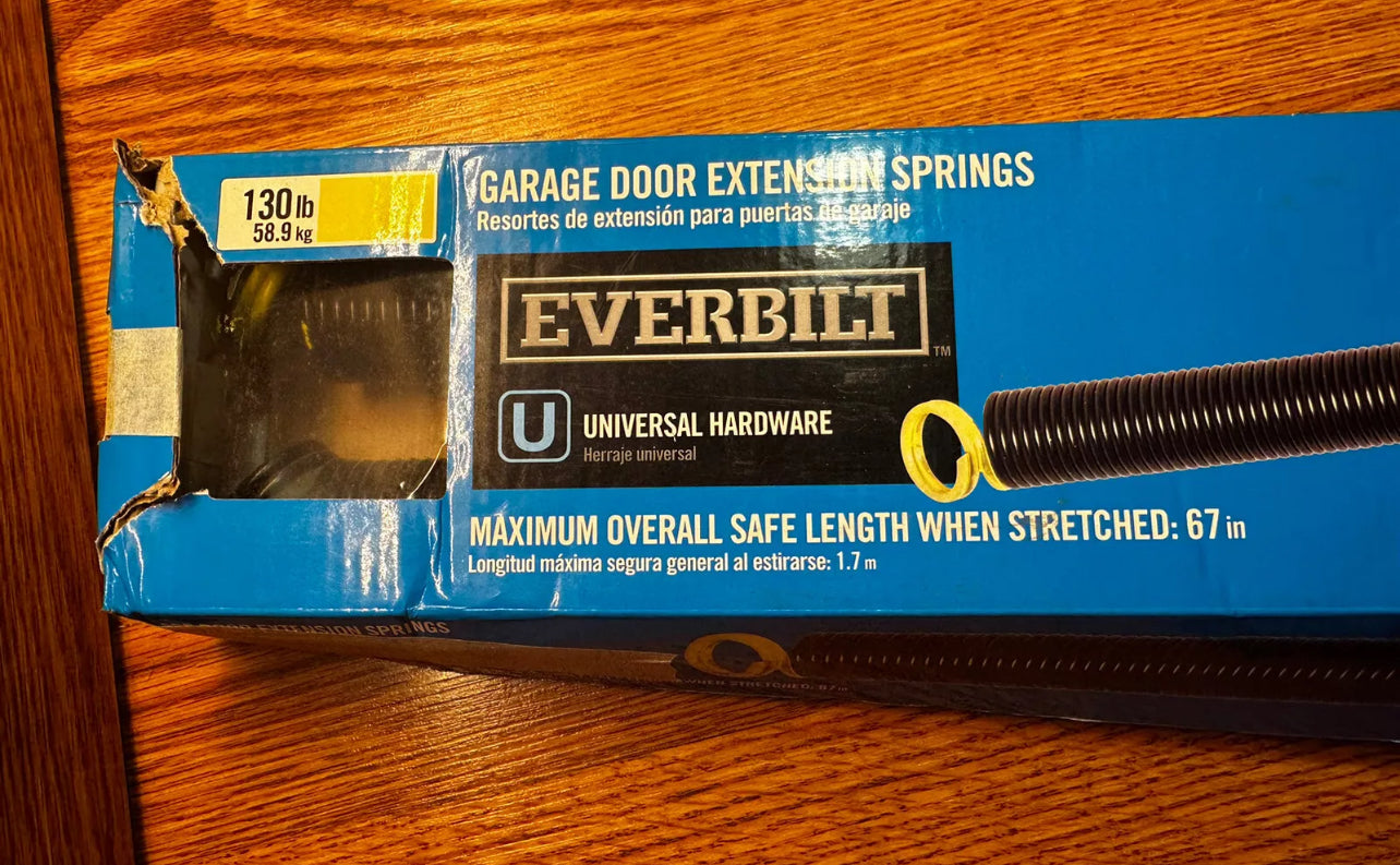 Garage Door Extension Spring 1 Pak Everbilt 707800 130 Weight Limit