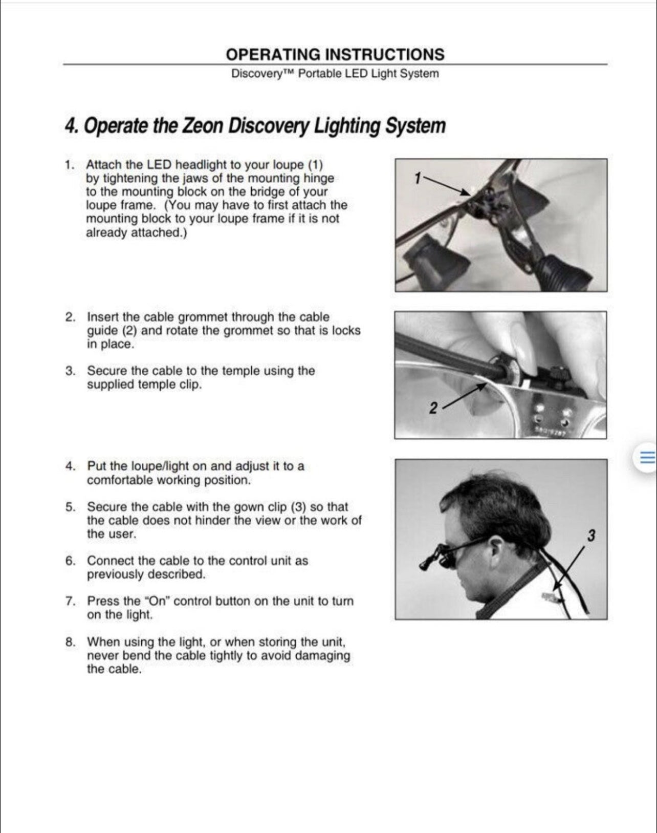 New Dental Loupes LED light DISCOVERY  Battery Module ONLY 3years  Warranty