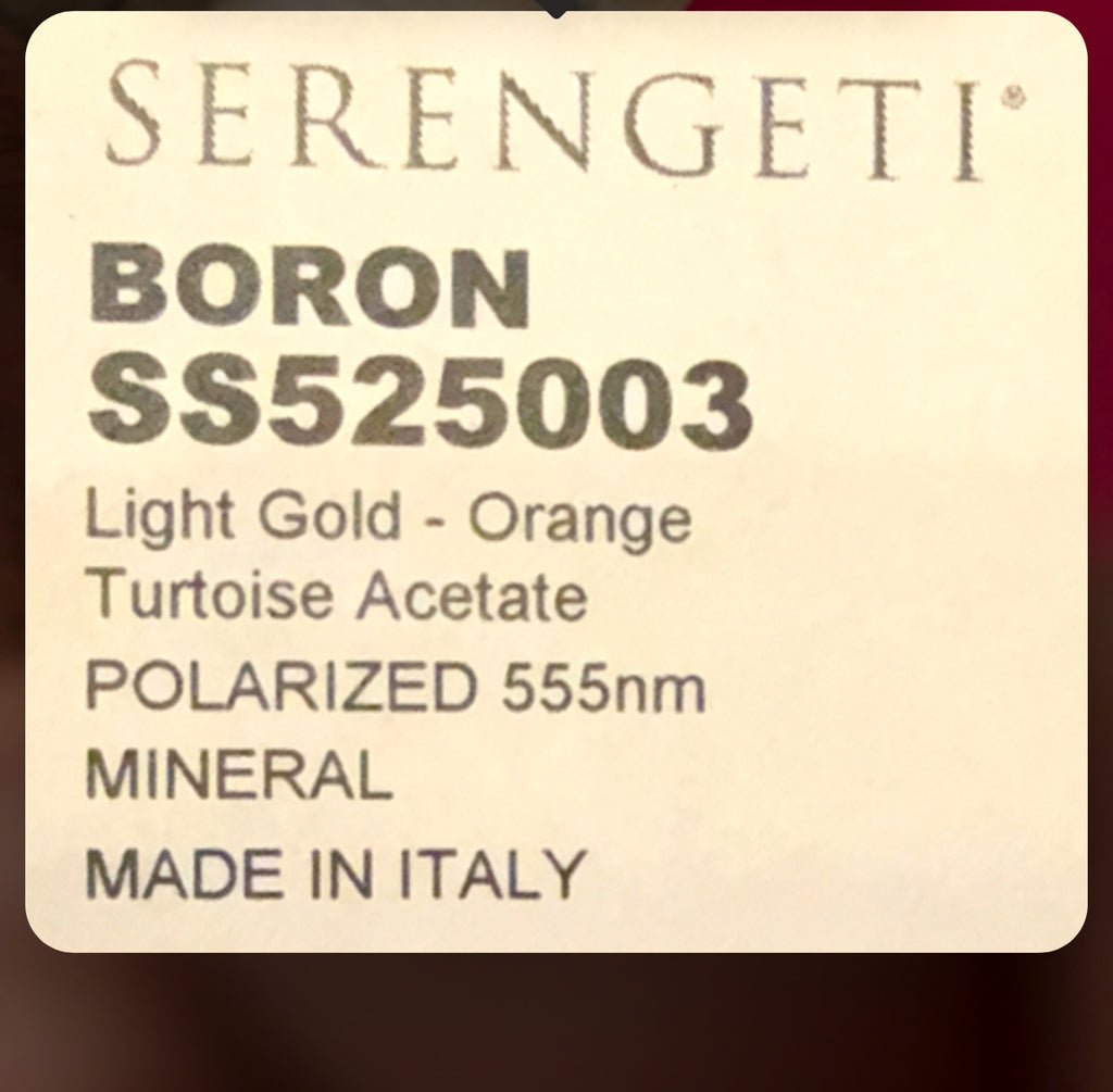 Serengeti Boron Ss525003 Light Gold - Orange Tortoise  555 Mm.  Brand New In Box