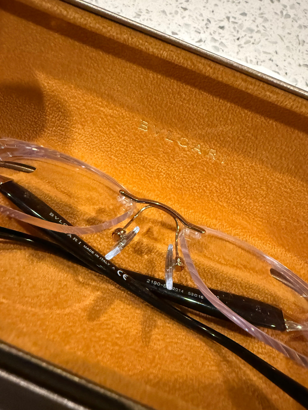Brand New Bvlgari BV2190B Rectangle Eyeglasses | 2014-Pink Gold