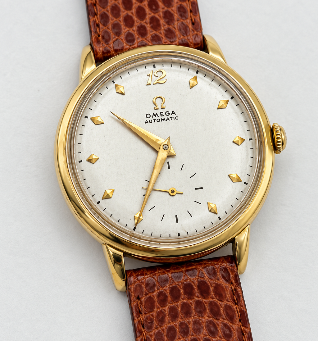 Vintage 1949 Omega Automatic Cal. 342 Bumper Watch – 14K Gold-Filled Wadsworth Case – 17 Jewels – Tested – Rare Collector Timepiece INV #881A
