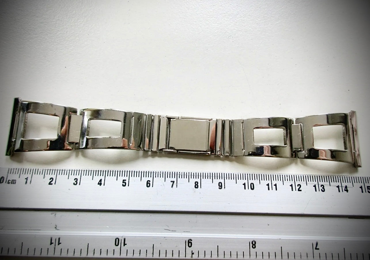 #001 Pfistra AP Germany made 25 MM stainless RALLY 1970's watch bracelet