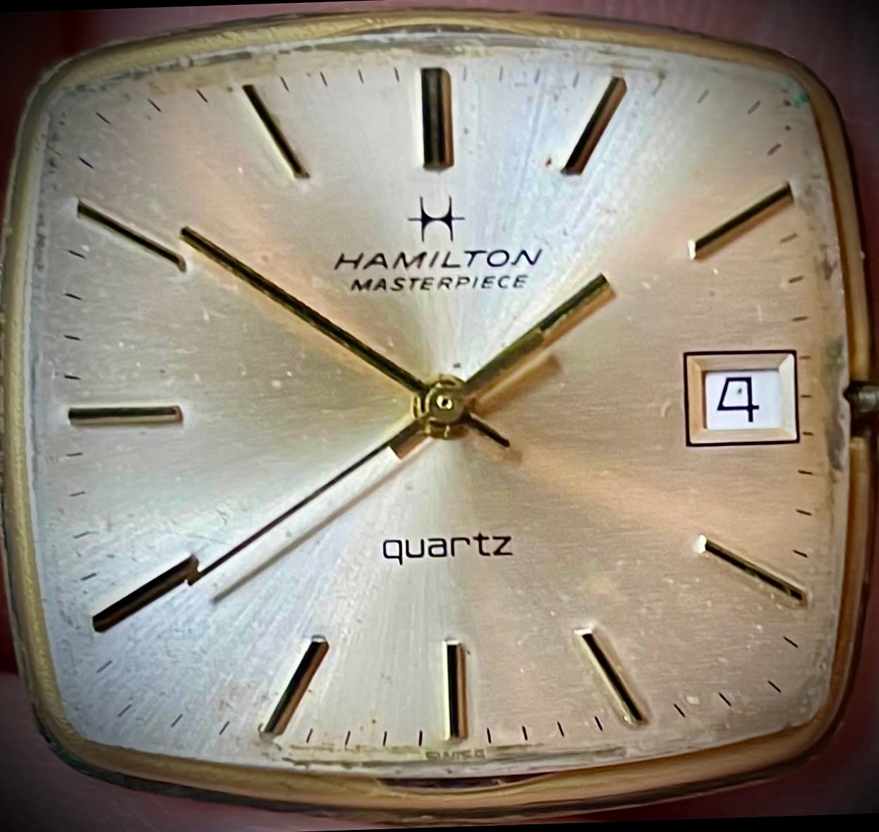 Q#1001 Vintage Hamilton Masterpiece Quartz 10k Yellow Gold Filled Men’s for repair mercari $52.84 battery 395 Renata