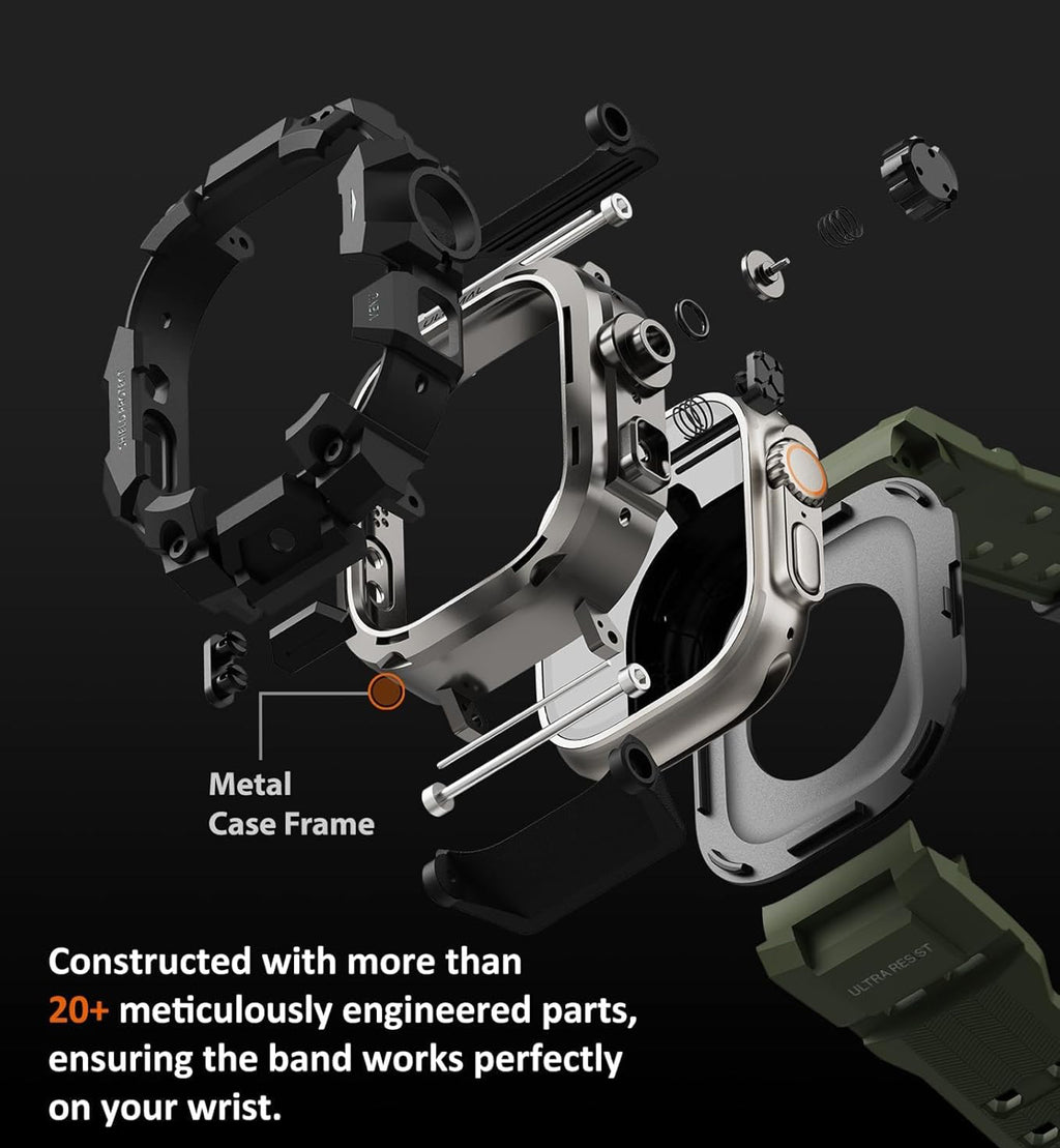 #003 Apple Watch Ultra [GPS + Cellular 49mm] Titanium Case with Midnight Ocean Band, plus tactical rugged case One Size 1K+ bought in past month