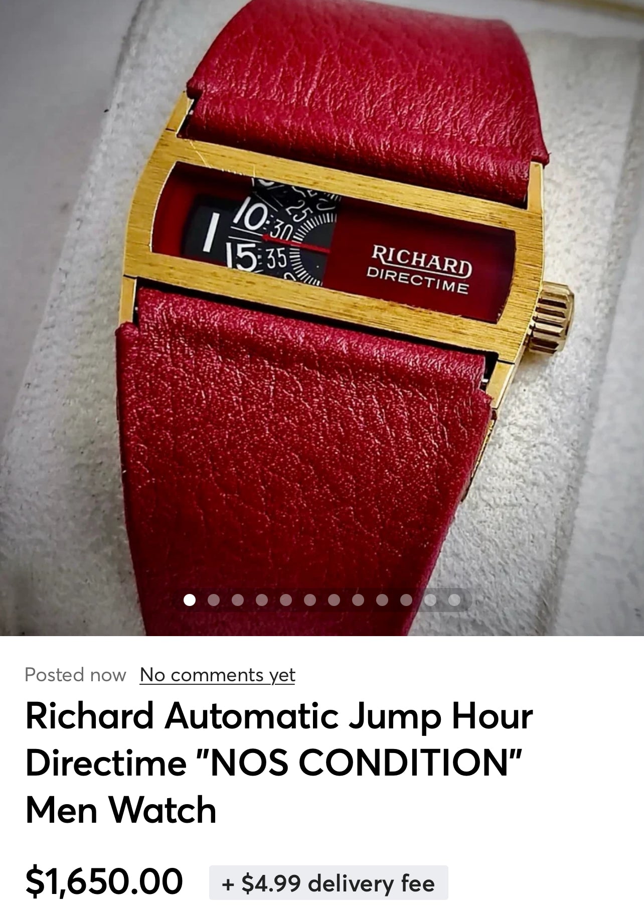 #1112 Richard Automatic Jump Hour Directime NOS CONDITION Unisex watch