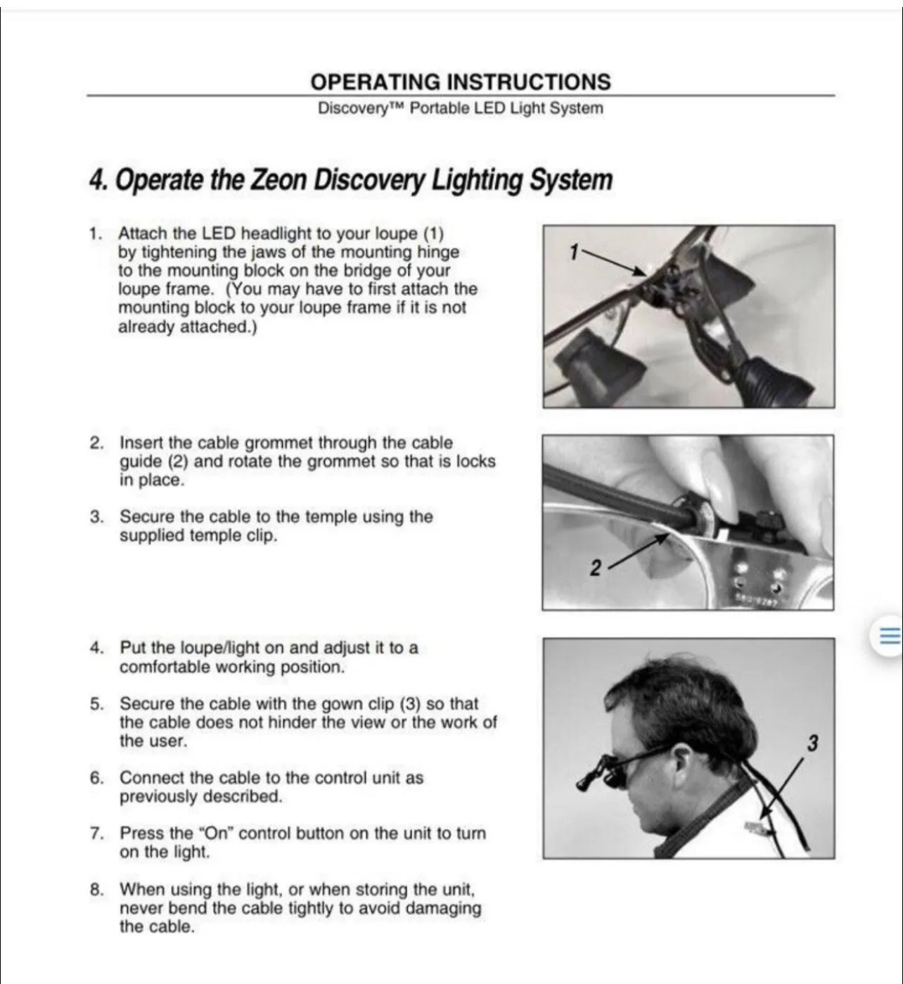 #DIS01 Dental Loupes LED light DISCOVERY Battery Module ONLY 3years  Warranty