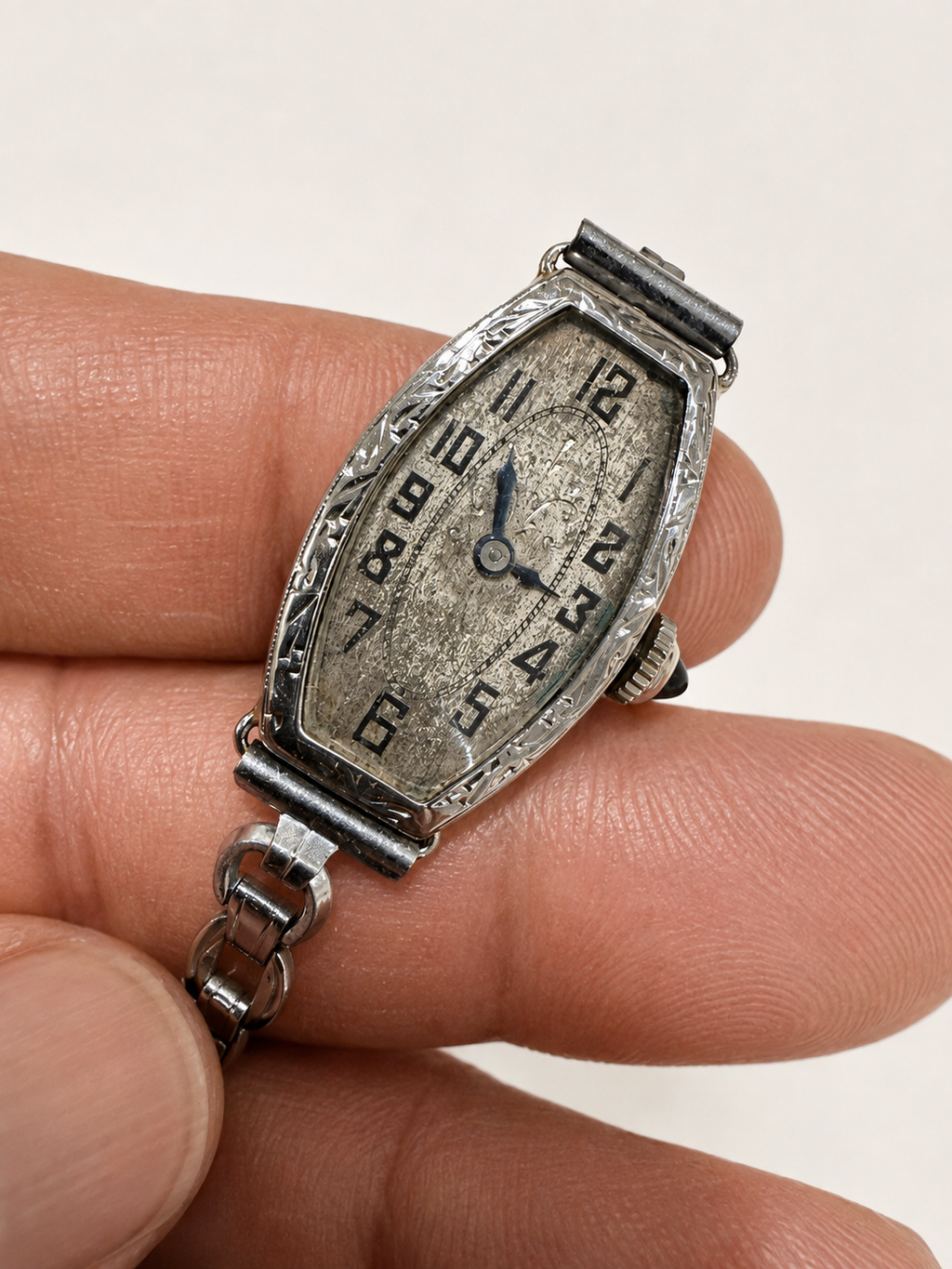 Circa1920s BELA 18K White Gold Art Deco Ladies’ Mechanical Watch – Swiss FIDEA Watch Co. 17 Jewels Inventory # 1434