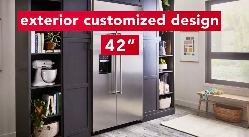 Kitchen Aid 25.1 Cu. Ft. 42" Built-In Side-By-Side Refrigerator With Ice And Water Dispenser