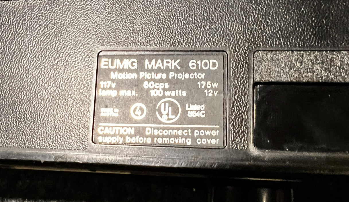 Eumig Mark 610D Film Movie Motion Picture film Projector For Parts or repair