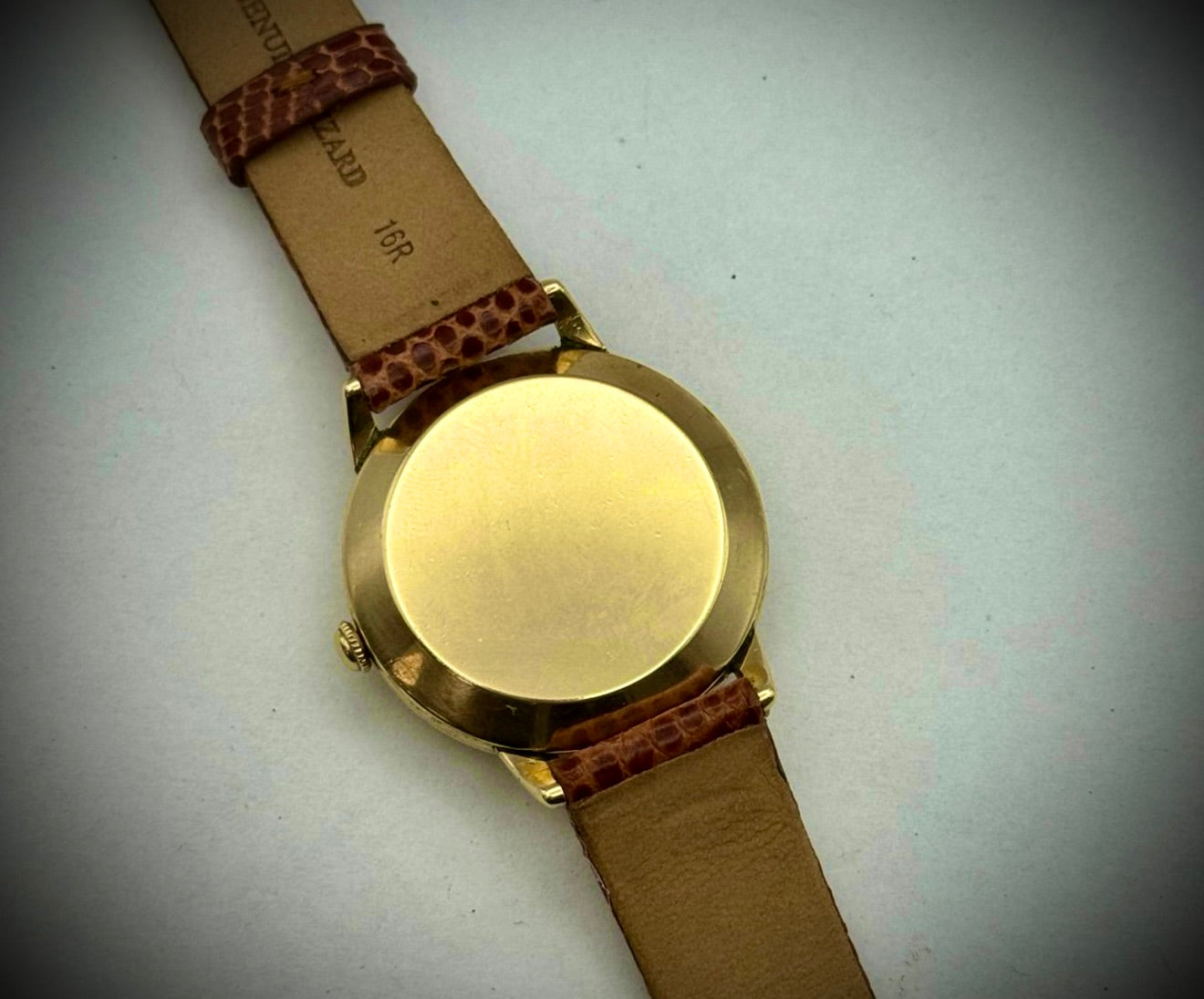 #881A VINTAGE MENS 17J 1950 OMEGA BUMPER AUTOMATIC CAL. 342 SERVICED  14K GF