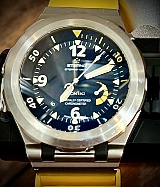 #620 ETERNA KONTIKI DIVER 1000M AUTOMATIC CHRONOMETER RARE

Reference 1594.44.40.1154 | Swiss Made