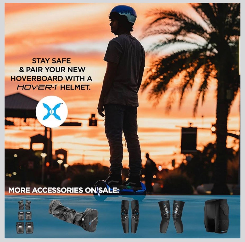 Hover-1 Ultra Electric Self Balancing Scooter with 9MPH Top Speed, 9 Mile Range, 400W Motor, Long Lasting Li-Ion Battery, 5HR Full Charge, Rider Modes Beginner to Expert Blue