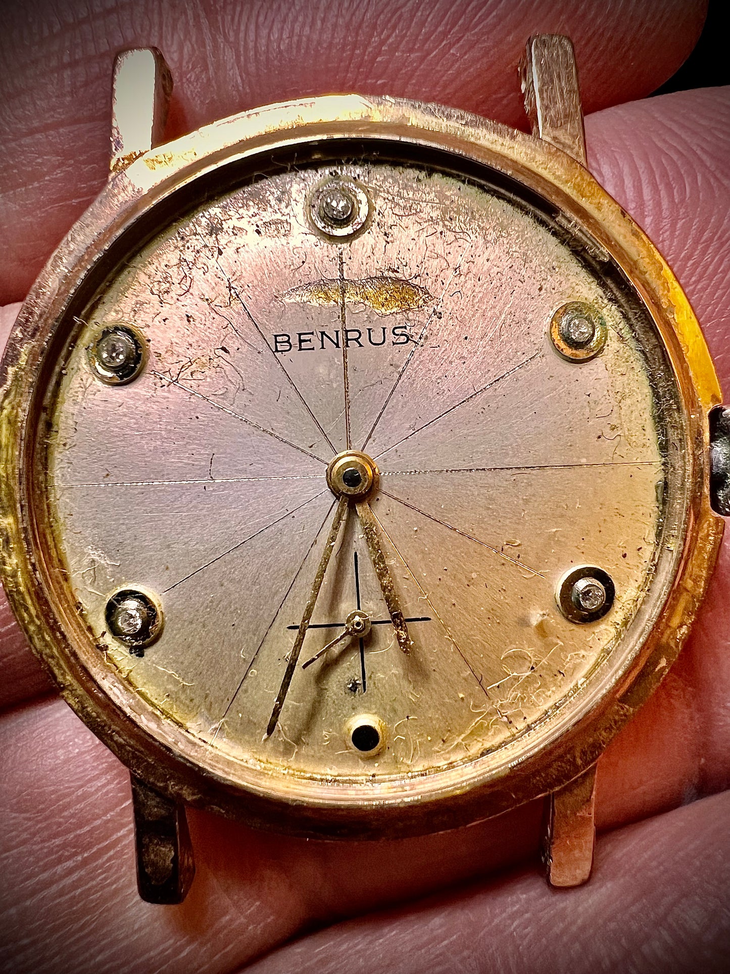 R#17 Vintage Benrus with sub dial Manual Wind Beautiful movement  10 RGP case