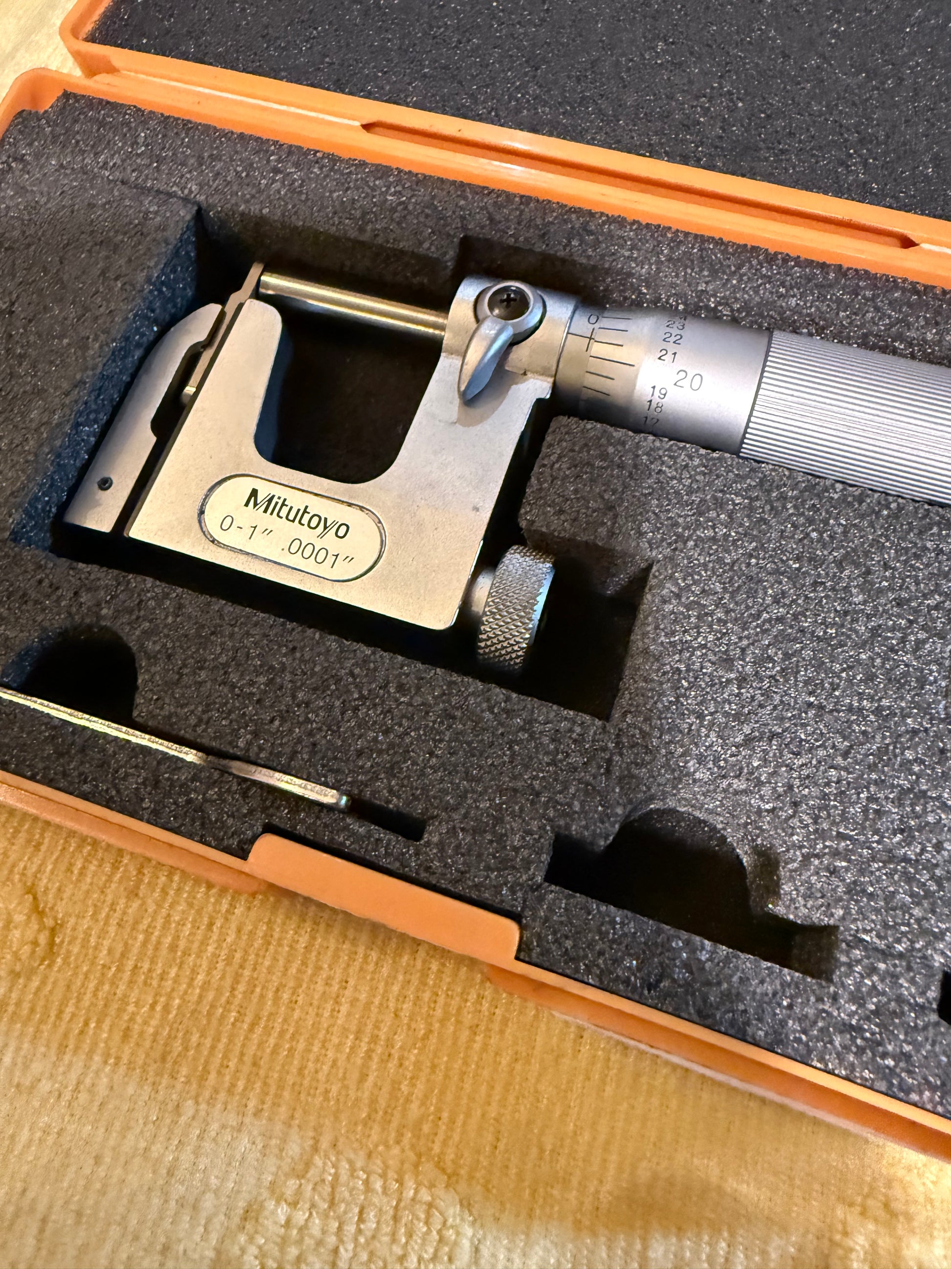 #01 Mitutoyo 117-107 Uni-Mike Micrometer 0-1” .0001” Interchangeable Anvil