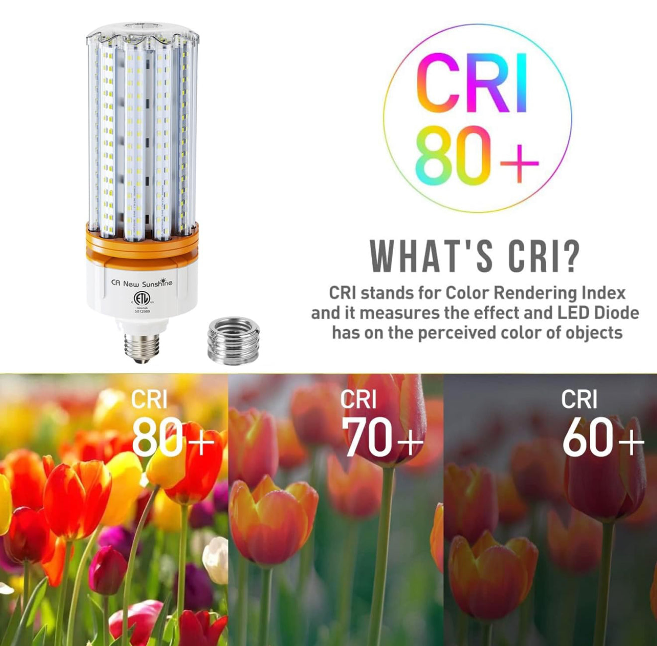 Brand: CA New Sunshine
1000W Equivalent Led Corn Light Bulbs,100W Led Corn Bulb 15000 Lumen, 5000k Daylight White lamp, E26/E39 Medium Mogul Base, Large Area Lights for Outdoor Indoor Garage Warehouse High Bay Lighting