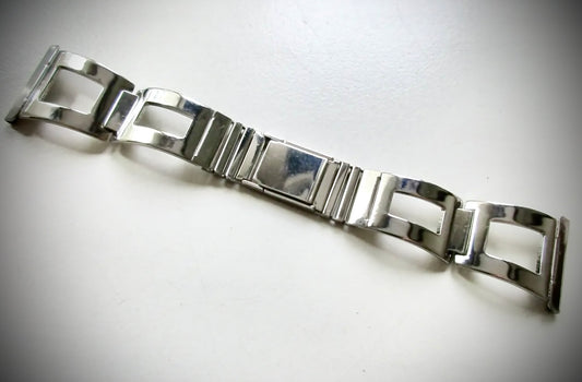 #001 Pfistra AP Germany made 25 MM stainless RALLY 1970's watch bracelet