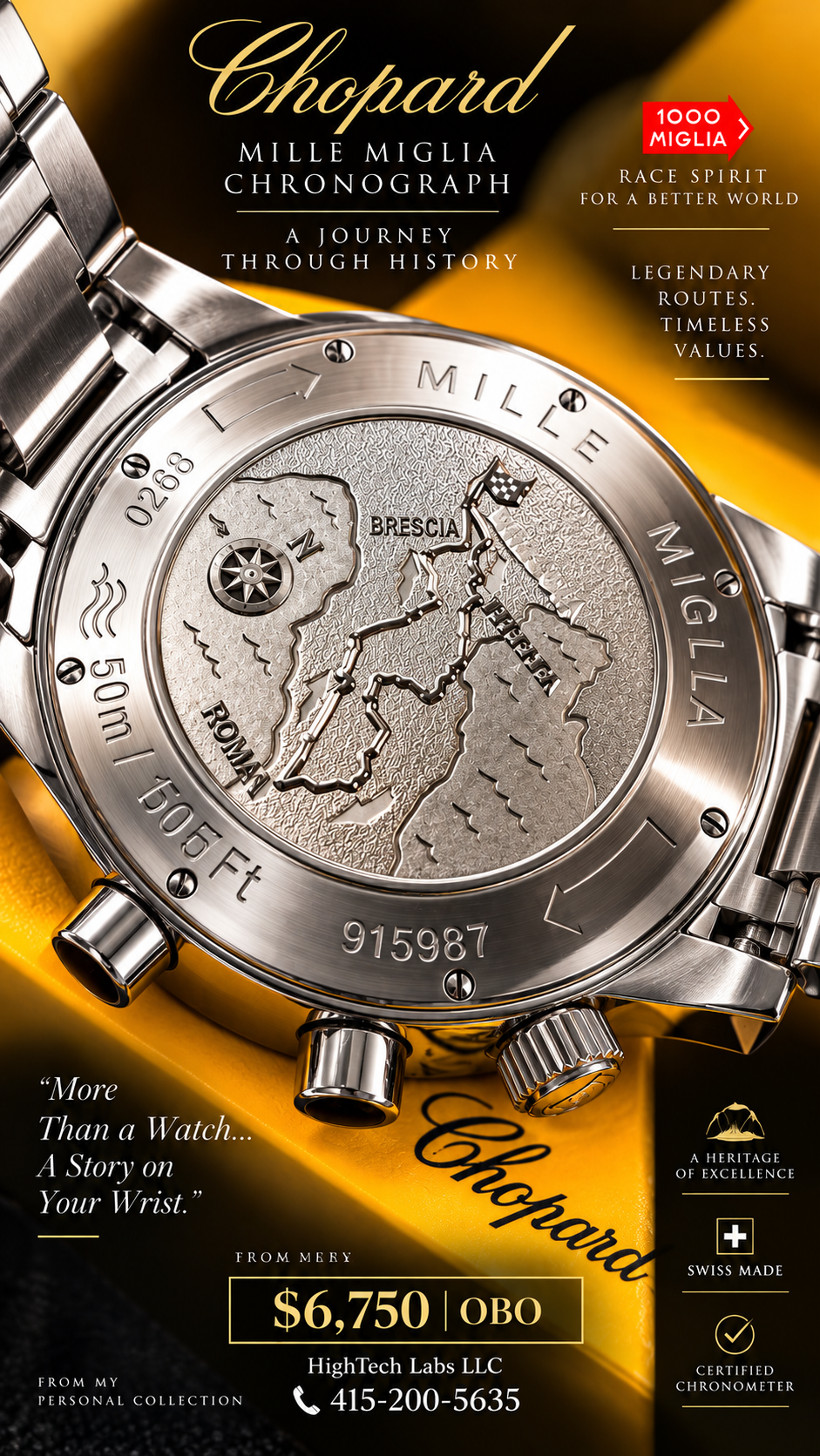 Chopard Mille Miglia Automatic Chronograph Chronometer Ref. 8920 Full Set Box Papers COSC Swiss Made Inv R#735