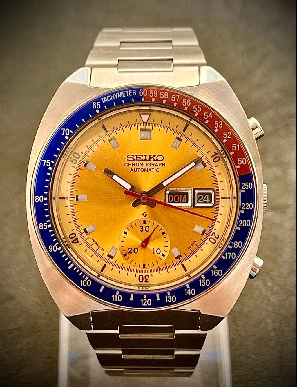 #1105 Glass Mineral Crystal For Seiko 6139-6002 6000 Pogue Watch 33.0mm Chronograph