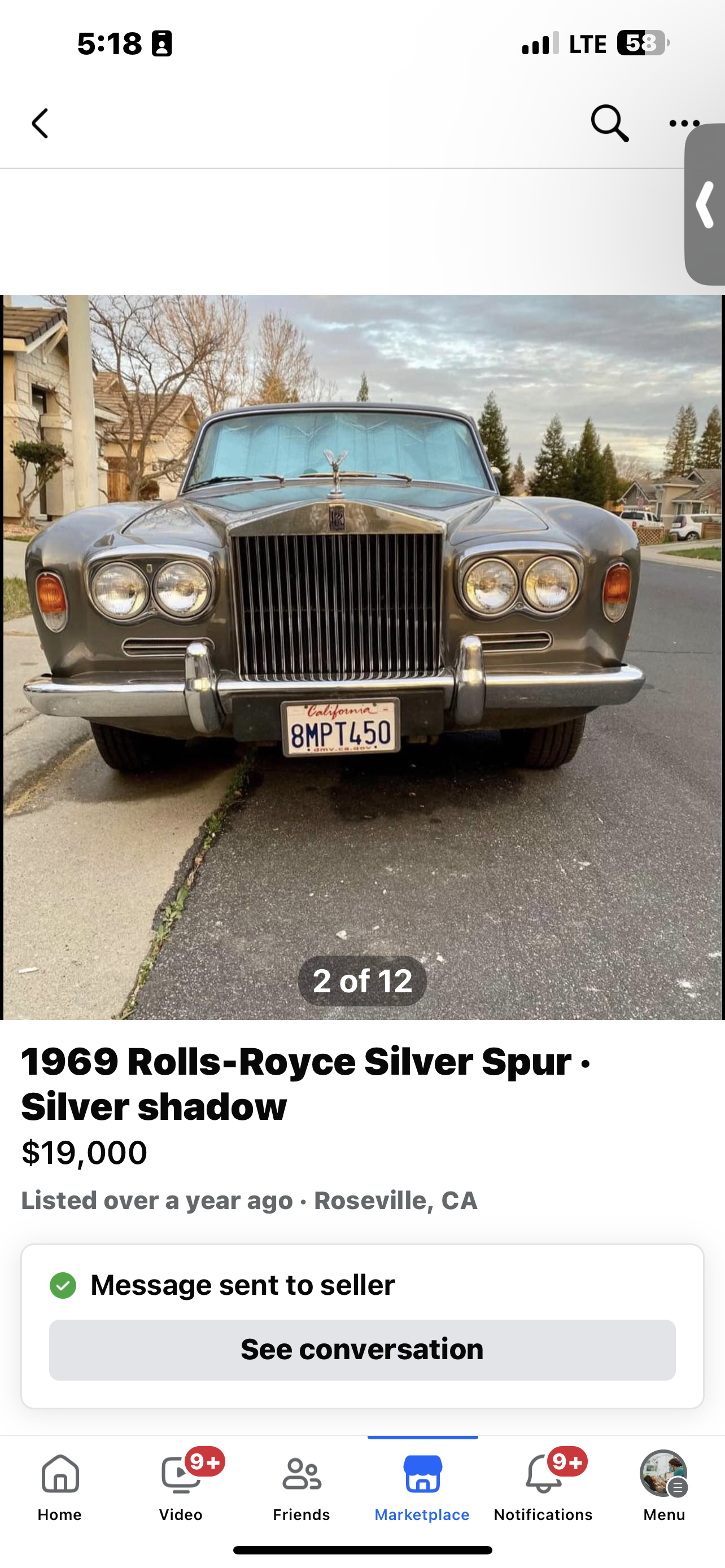 Sample 1990 Bentley Turbo R Rolls Royce face book by Glen go see modesto Costco