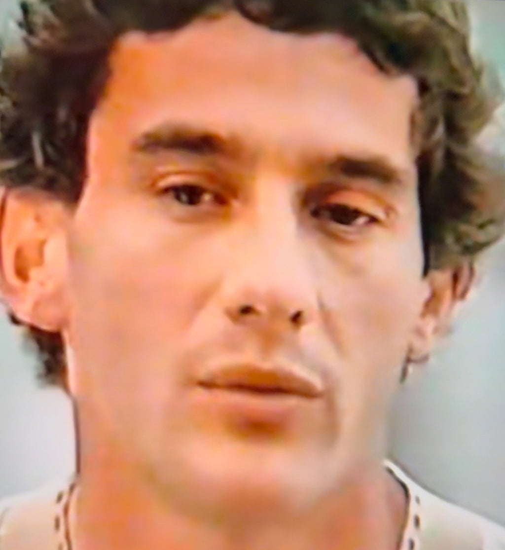 Ayrton Senna Brazilian race driver 3 times formula 1 world champion
