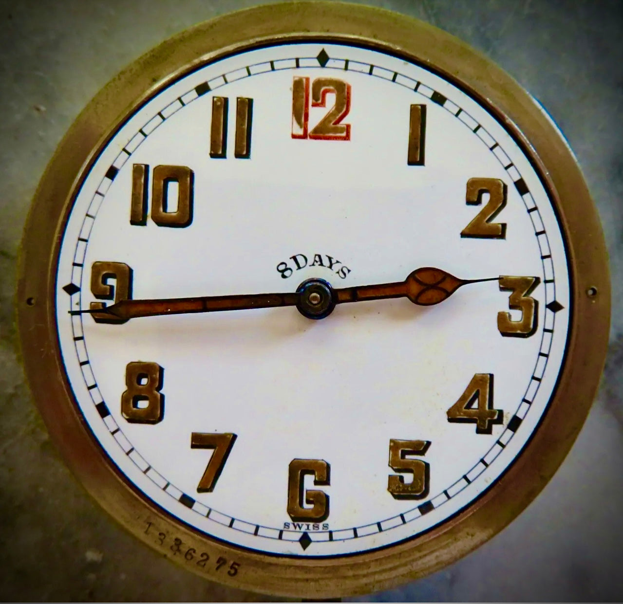 89. Vintage Brevet Automobile 8 Day Clock/Watch - Swiss Made - Good for Parts