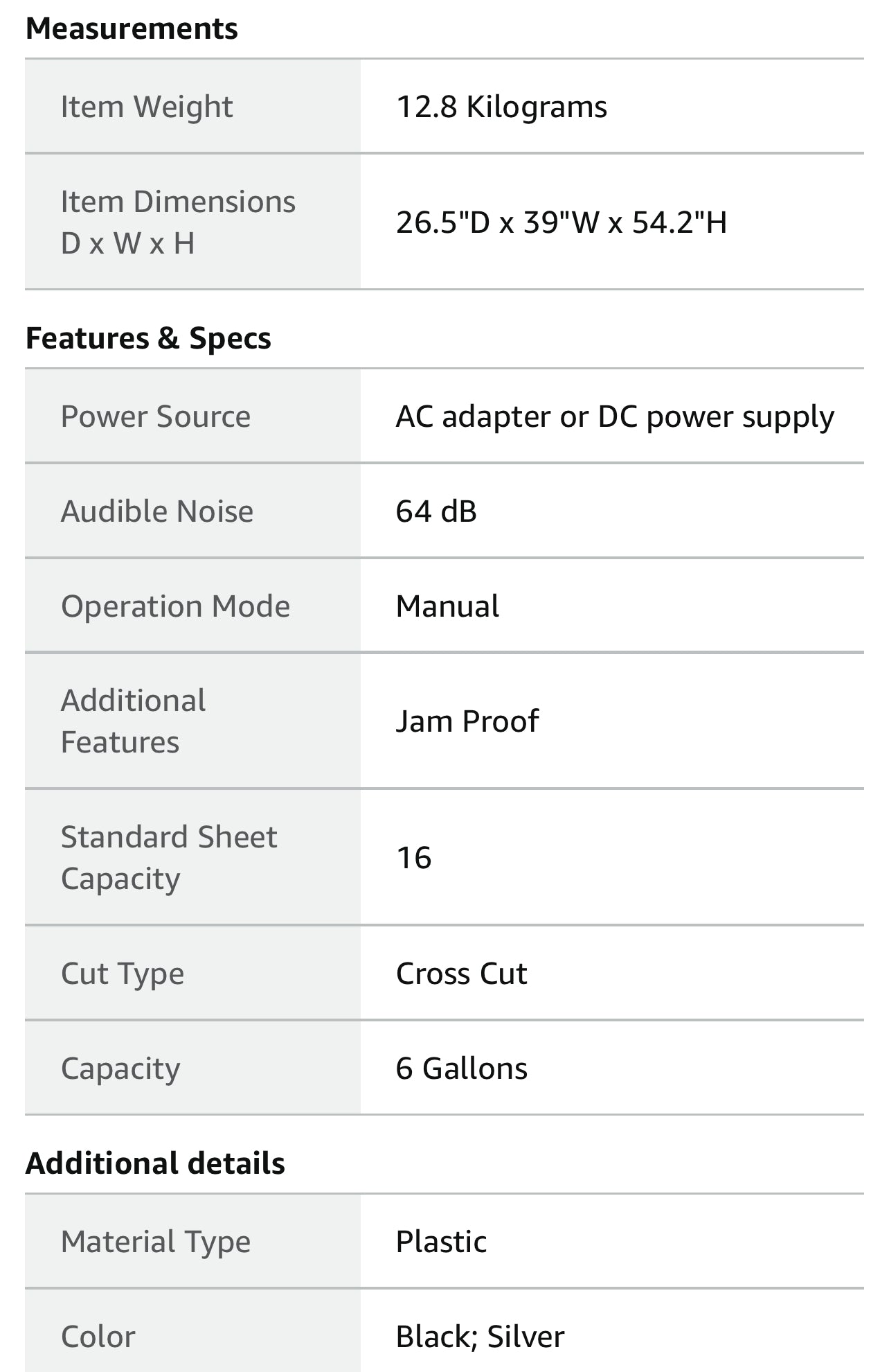 Fellowes ‎Powershred 79Ci 16-Sheet 100% Jam-Proof Heavy Duty Crosscut Paper Shredder Machine for Office and Home, Black Dark Silver