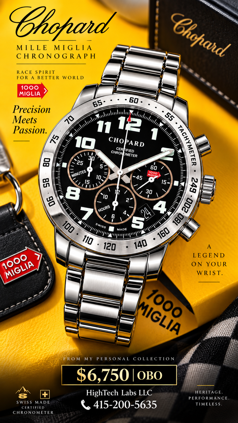 Chopard Mille Miglia Automatic Chronograph Chronometer Ref. 8920 Full Set Box Papers COSC Swiss Made Inv R#735
