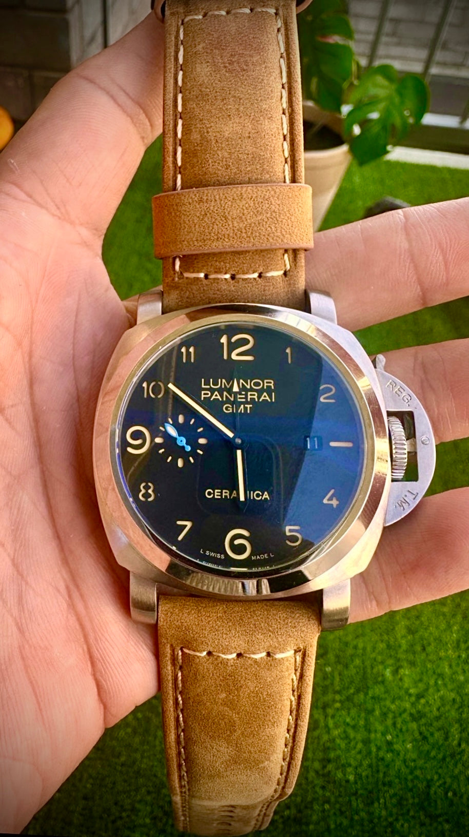 #990 Luminor Panerai GMT ceramica officine Automatic stainless steel 300 meter