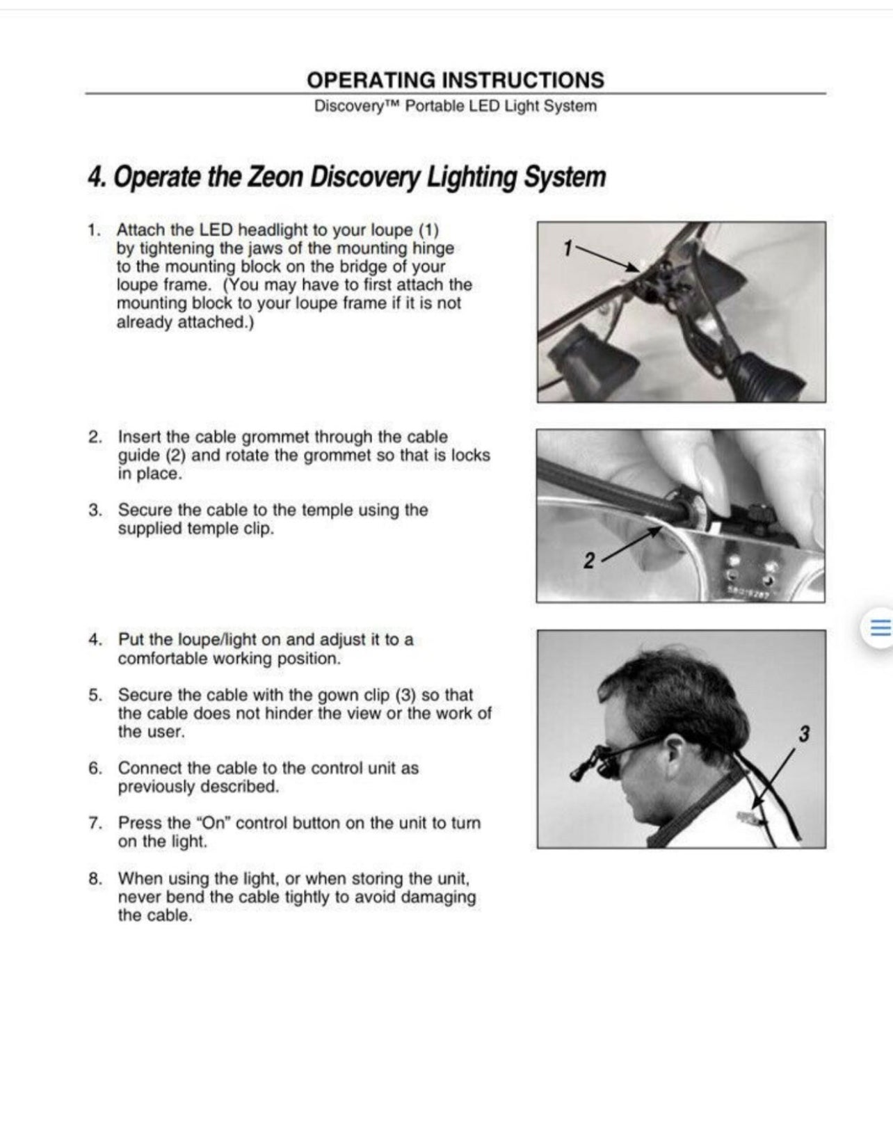 NEW IN Origin BOX Orascoptic Zeon Discovery Portable surgical Dental Loupe Light System