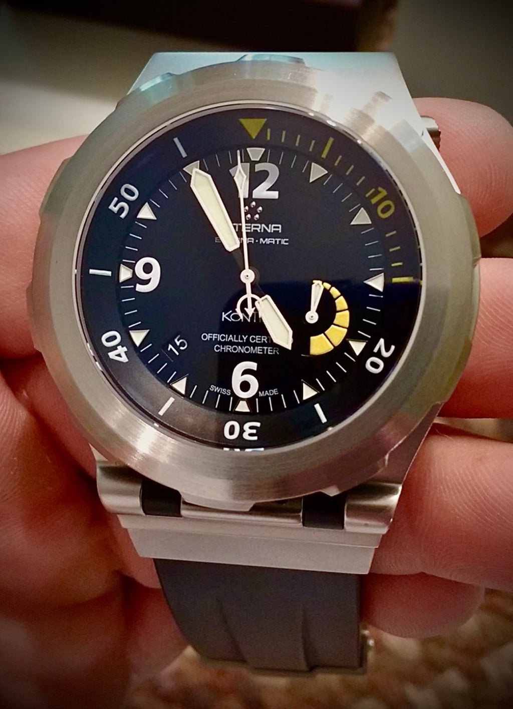 #620 ETERNA KONTIKI DIVER 1000M AUTOMATIC CHRONOMETER RARE

Reference 1594.44.40.1154 | Swiss Made