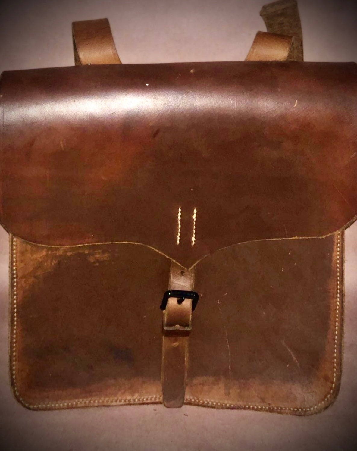 Rare find Leather mail bag vintage beautiful thick heavy