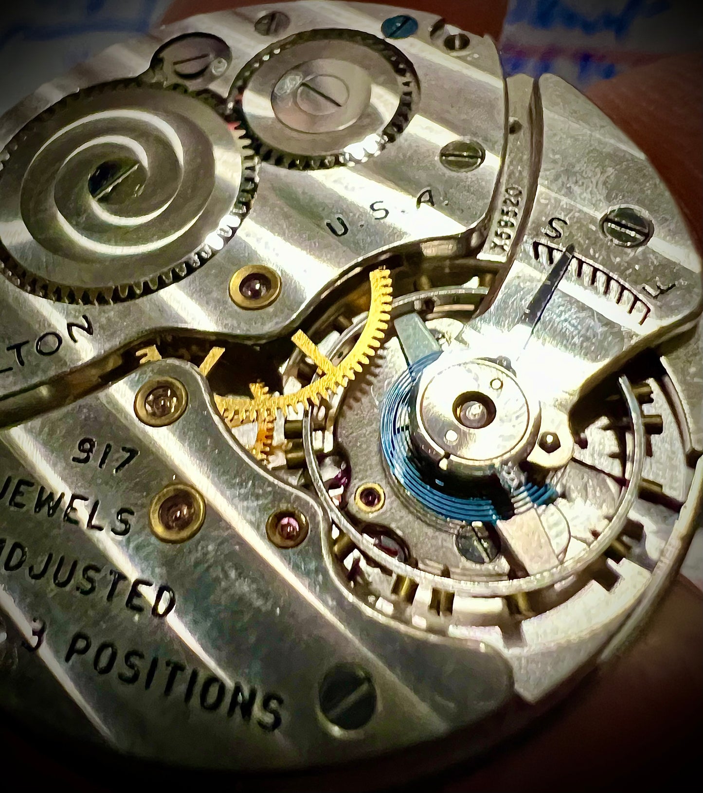 R#992-D Hamilton-A Pocket watch Movement for parts or not working