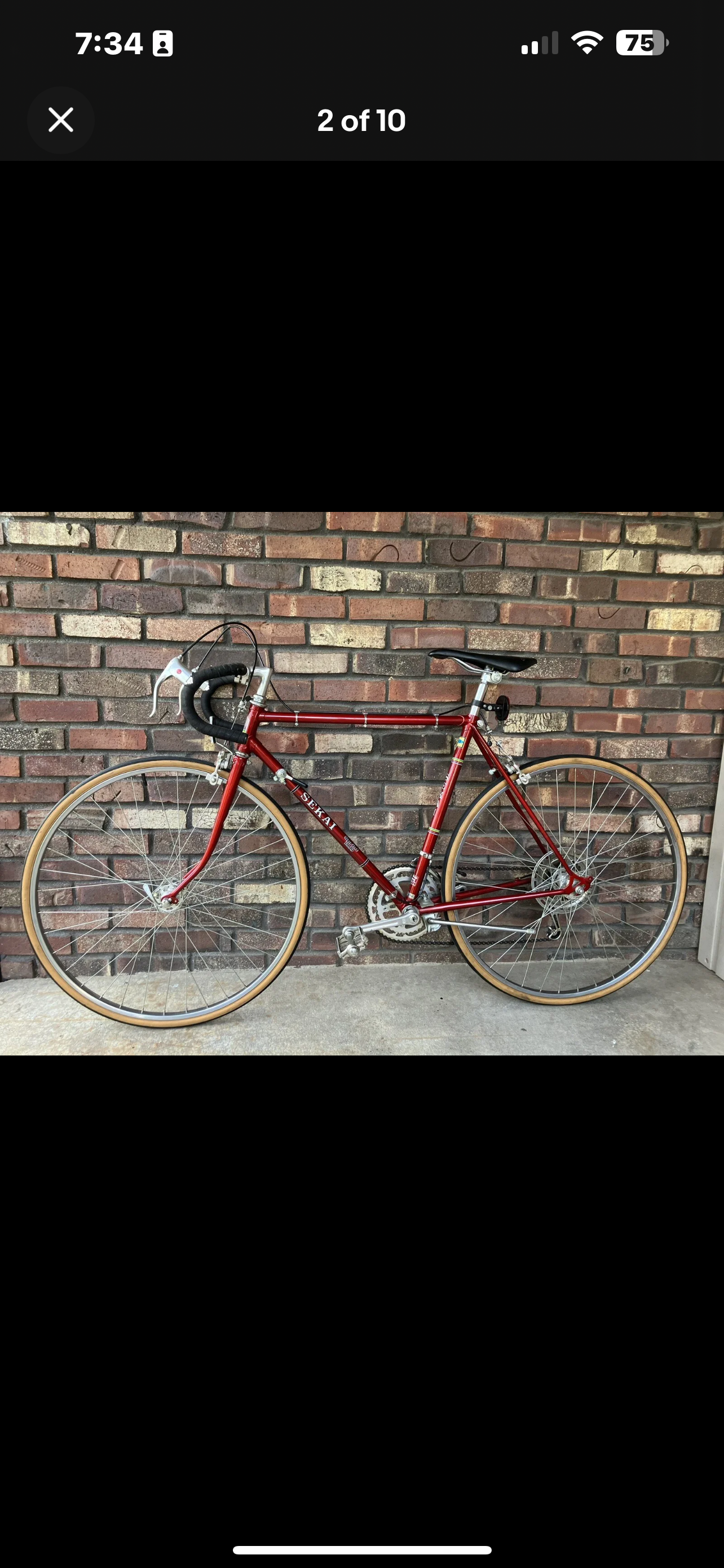 LATE 70's VINTAGE BLUE SEKAI SPRINT 1100 TANGE HT LUGGED BICYCLE ALL ORIGINAL