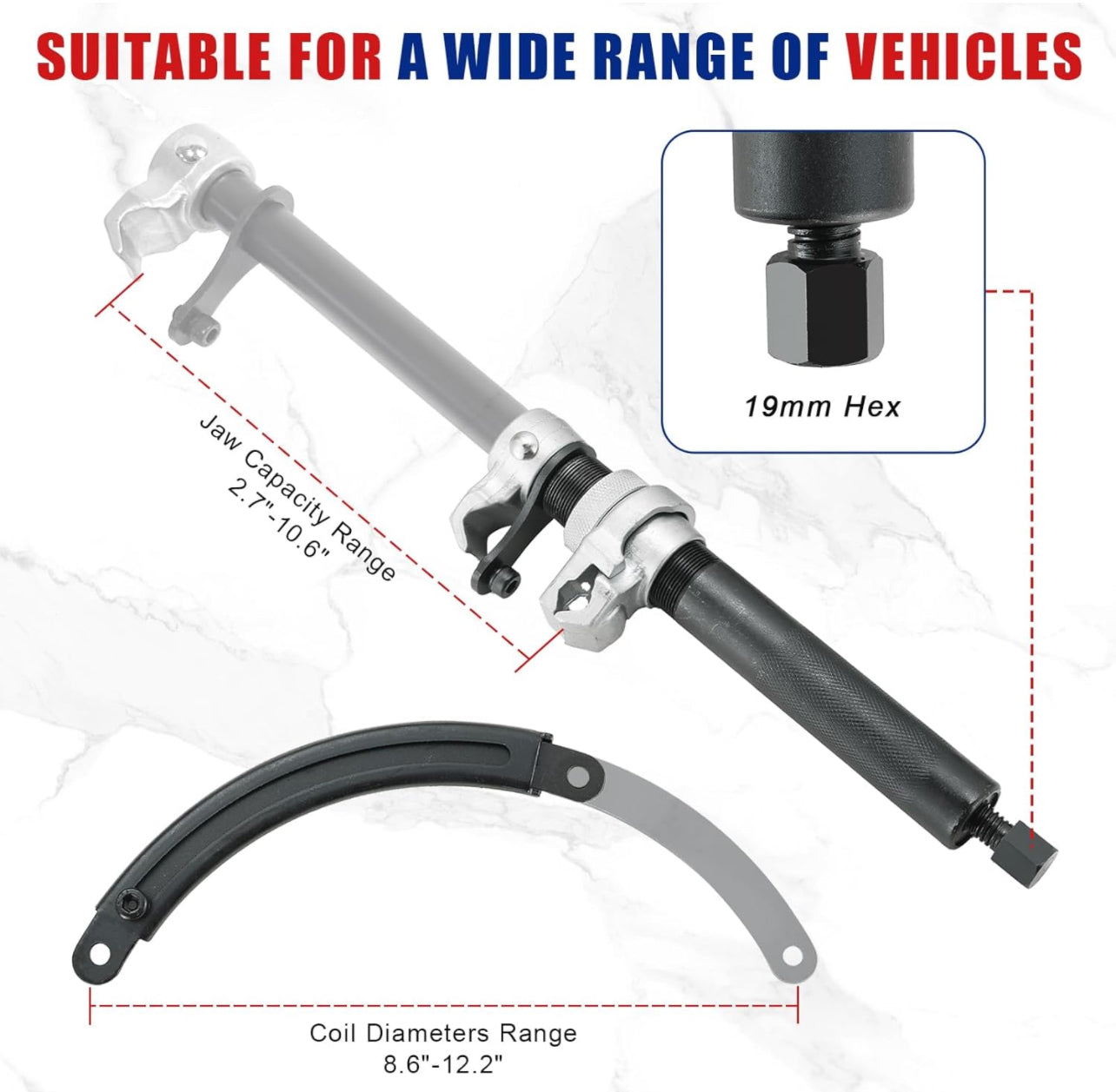 Coil Spring Compressor Tool, Heavy Duty Macpherson Strut Spring Compressor Tool,